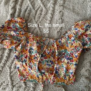 Floral crop top